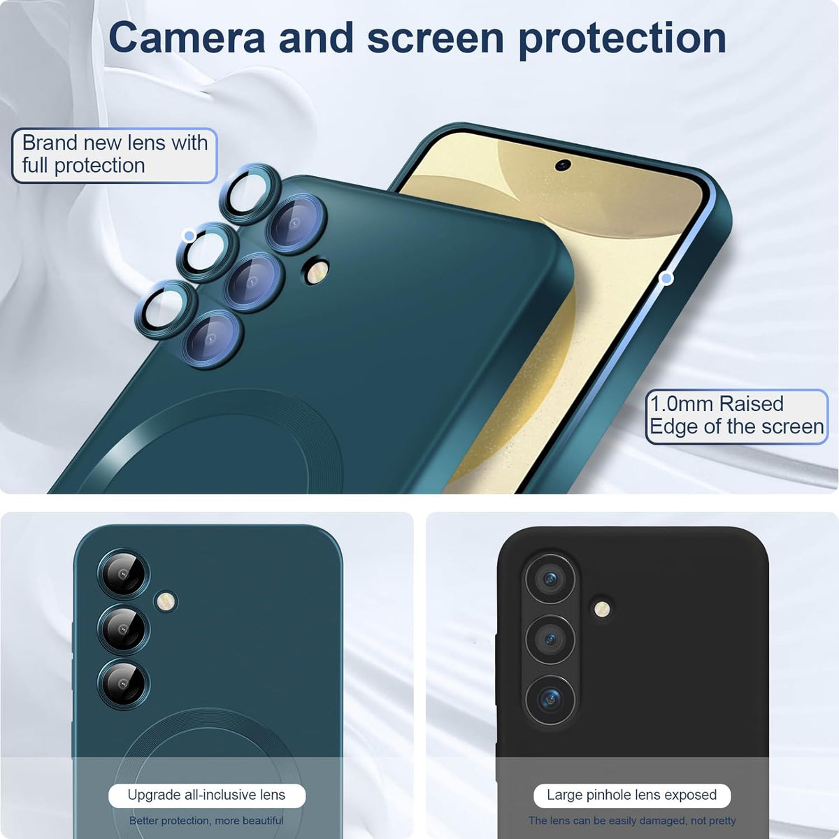 Samsung Galaxy S24 Case - Dark Blue - Matte Silicone MagSafe Back Cover