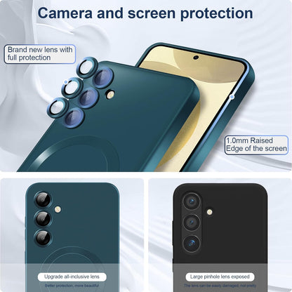Samsung Galaxy S24 Case - Dark Blue - Matte Silicone MagSafe Back Cover