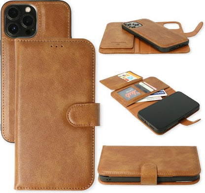 Apple iPhone 11 Case - Brown - 2-in-1 Wallet Case with 10 Card Slots