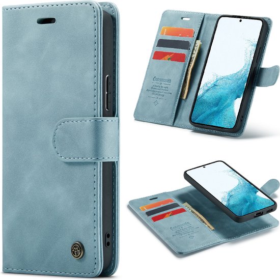 Samsung Galaxy S23 Hoesje - Aqua Blue - 2 in 1 Bookcase