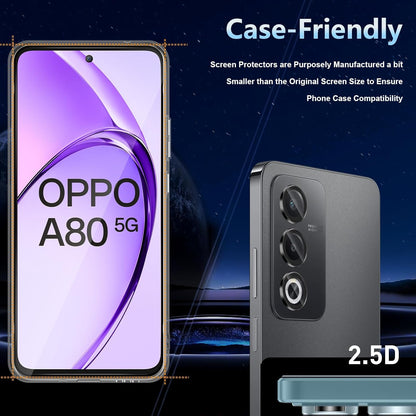 Oppo A80 Schutzfolie - Full Cover - 2 Stück