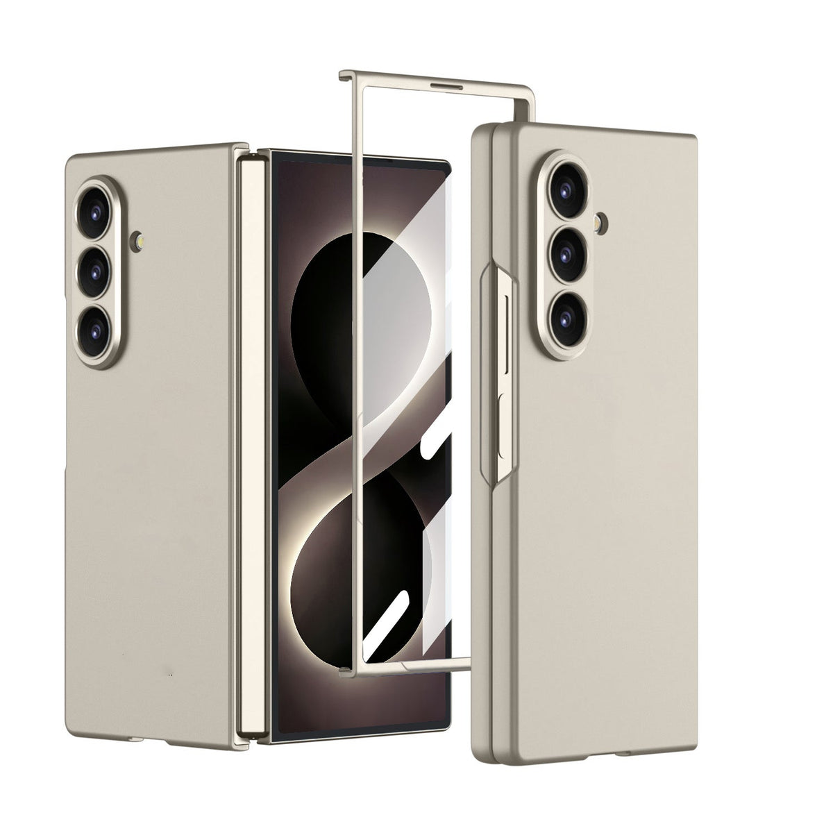 Samsung Galaxy Z Fold8 Ultra Hoesje - Goud - Ultradun Back Cover met Ingebouwde Screenprotector