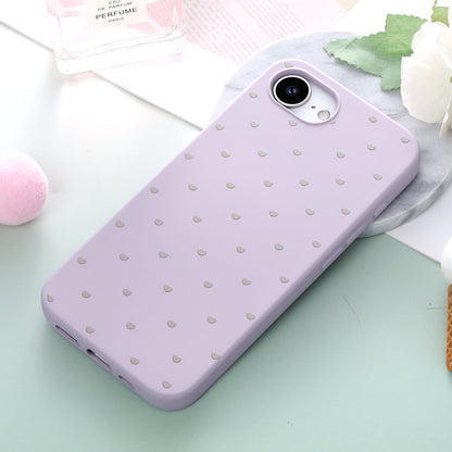 iPhone 17e Hoesje - Paars - Hartjes Back Cover