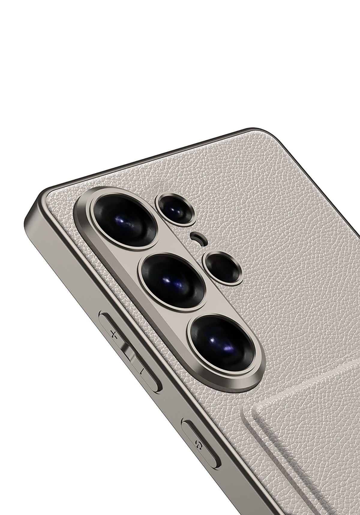 Samsung Galaxy S26 Ultra Hülle - Hellgrau - Ring Kickstand Backcover