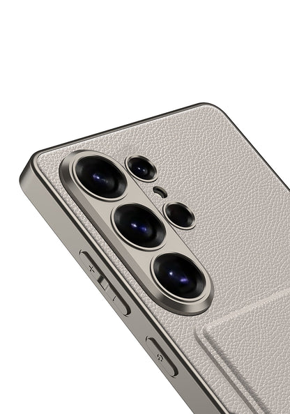 Samsung Galaxy S26 Ultra Hülle - Hellgrau - Ring Kickstand Backcover