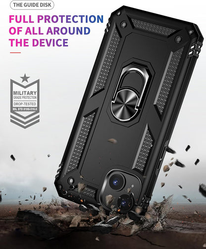 Apple iPhone 15 Plus Hoesje - Zwart - Armor Kickstand Back Cover