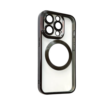 Apple iPhone 15 Pro Max Hoesje - Zwart - Hybrid Siliconen MagSafe Back Cover