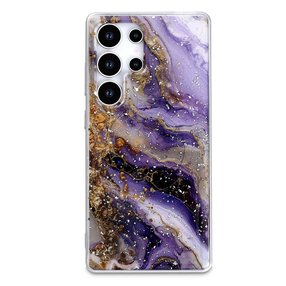 Samsung Galaxy S25 Ultra Hoesje - Paars - Marmer MagSafe Back Cover
