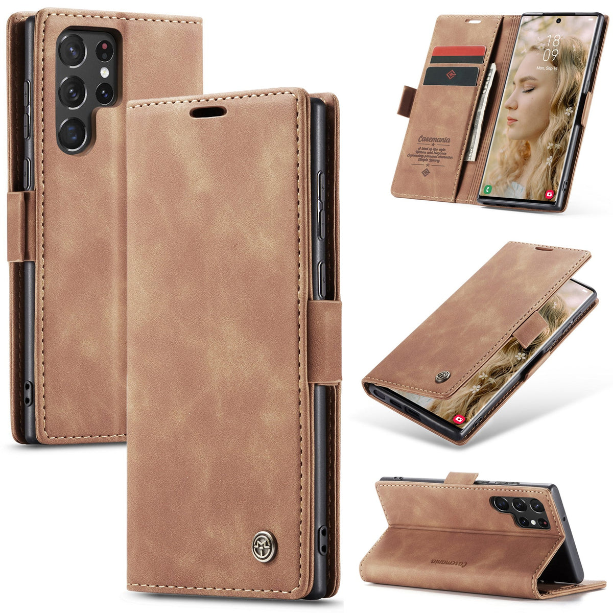 Samsung Galaxy S24 Ultra Hoesje - Sienna Brown - Bookcase