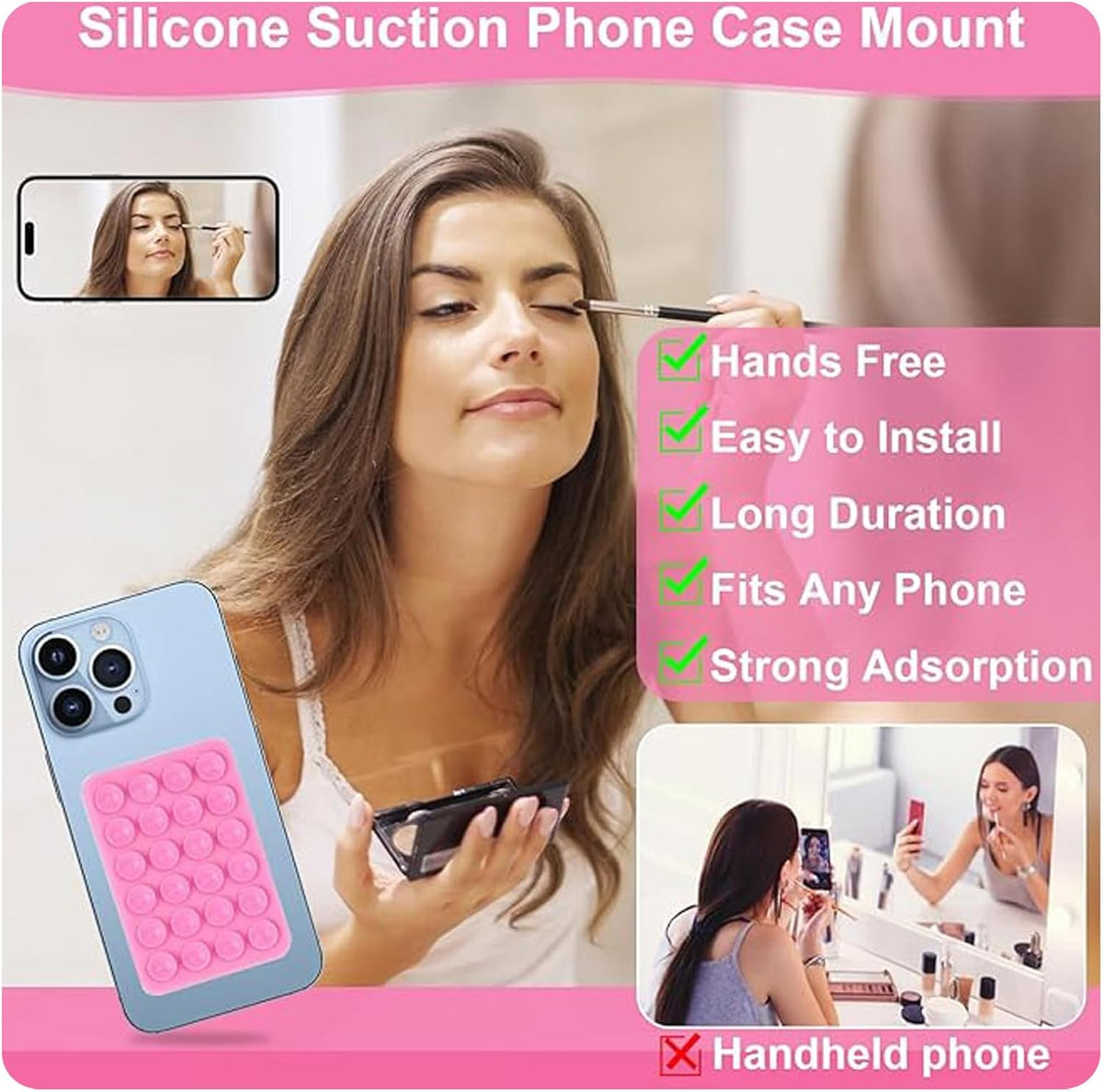 Casemania Double-Sided Silicone Suction Cup for Mobile Phones - Turquoise