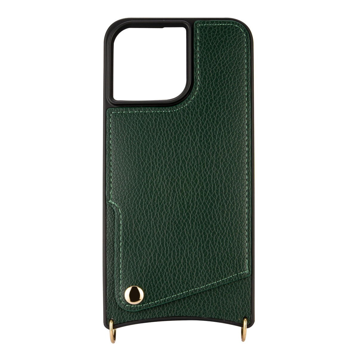 Apple iPhone 15 Pro Hülle - Grün - Backcover mit Handschlaufe und Handykette