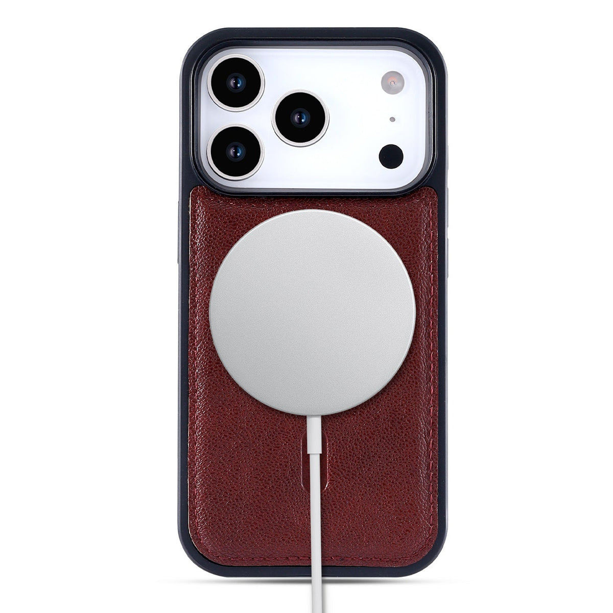 Apple iPhone 18 Pro Hoesje - Burgundy Red - 2 in 1 Lederlook MagSafe Bookcase