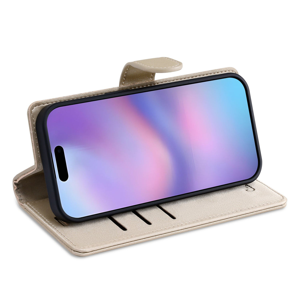 Apple iPhone 17 Pro Hoesje - Gold - 2 in 1 Velvet Bookcase
