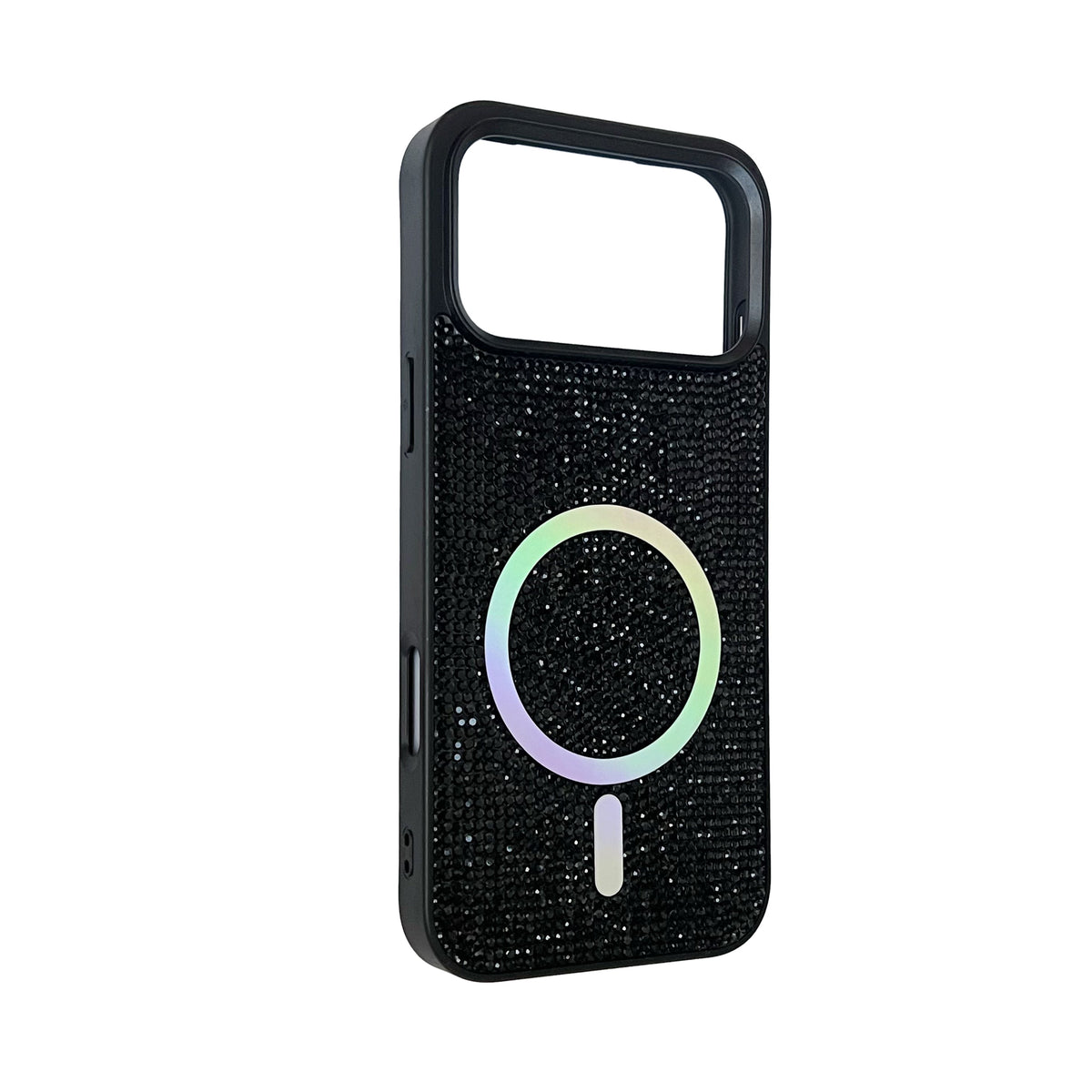 Apple iPhone 17 Pro Max Hoesje - Zwart - Diamant Glitter MagSafe Back Cover
