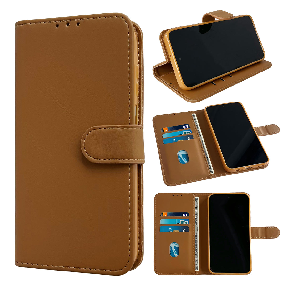 Motorola Moto E14 Hoesje - Bruin - Bookcase