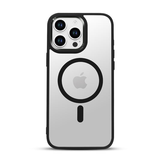 Apple iPhone 16 Pro Case - Black - MagSafe Colour Frame Back Cover with Camera Protection