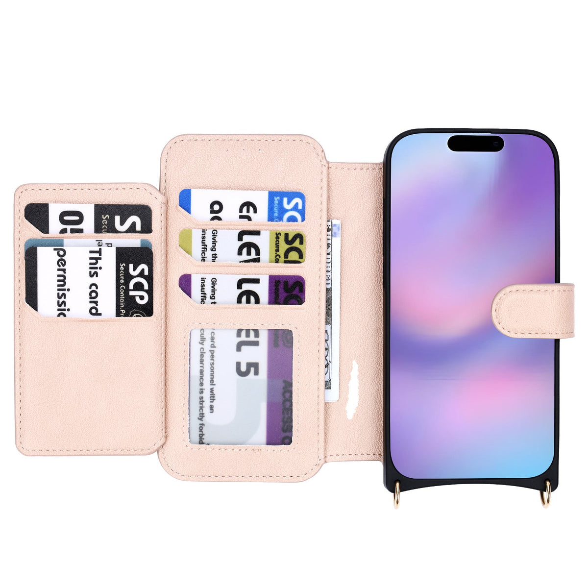 Apple iPhone 15 Case - Pink - CM Amsterdam Back Cover with Phone Strap