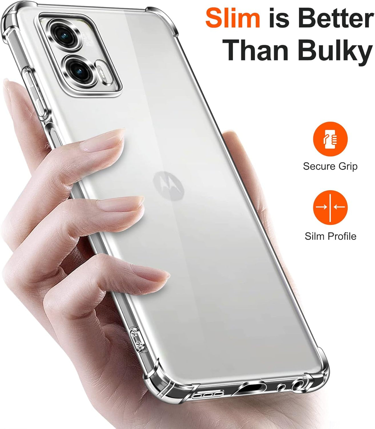 Motorola Moto G73 Case - Clear - Shockproof Back Cover