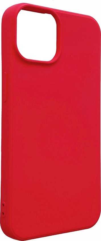 Apple iPhone 14 Plus Case - Red - Microfiber Silicone Back Cover
