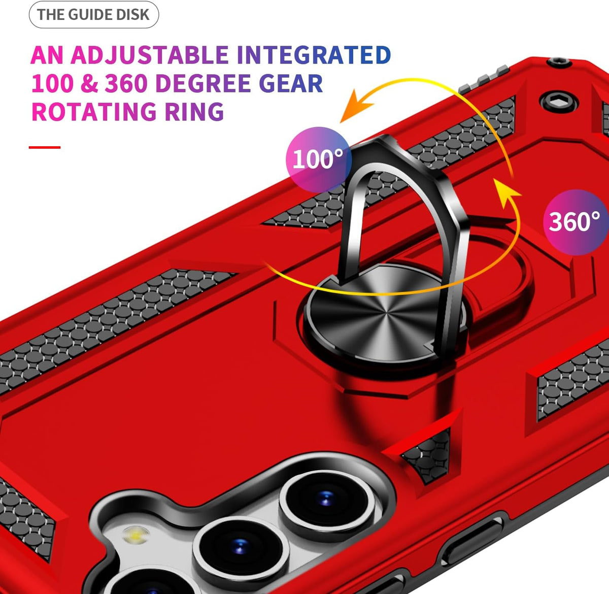 Samsung Galaxy S25 Plus Hoesje - Rood - Hybride Armor Kickstand Back Cover