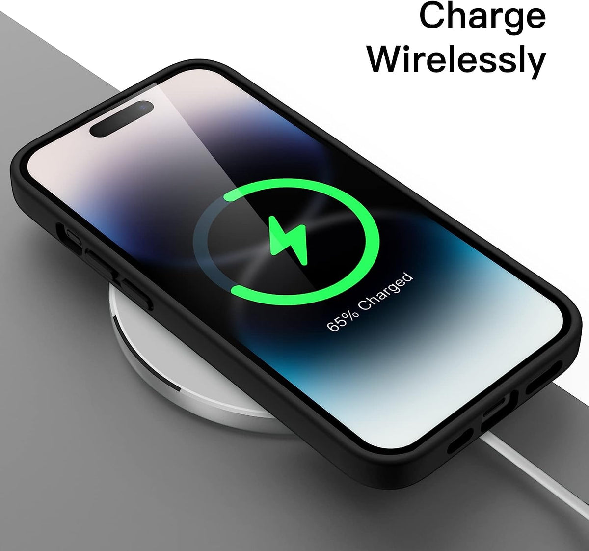 Coque iPhone 15 Pro - Noir - Étui arrière en silicone
