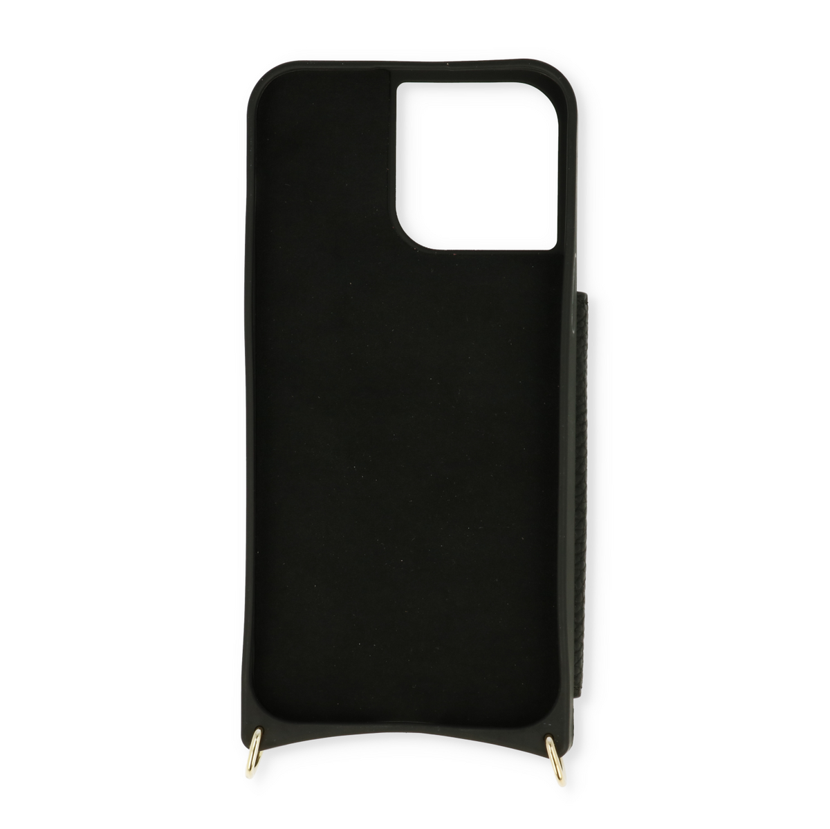 Apple iPhone 14 Pro Hoesje - Zwart - Luxe Back Cover met Telefoonkoord