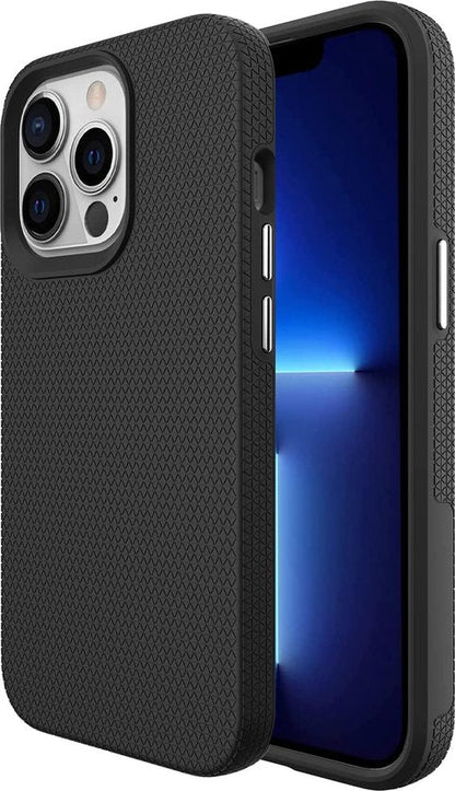 Apple iPhone 13 Pro Hoesje - Zwart - Anti Slip Back Cover