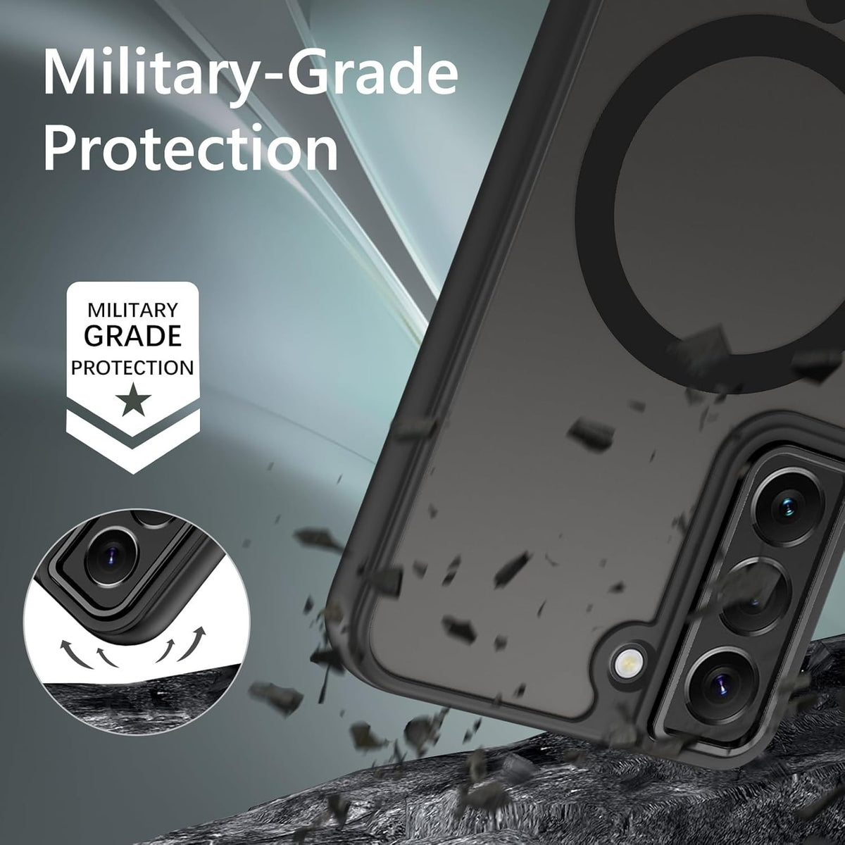 Samsung Galaxy S21 Hoesje - Zwart - Matte Armor MagSafe Back Cover