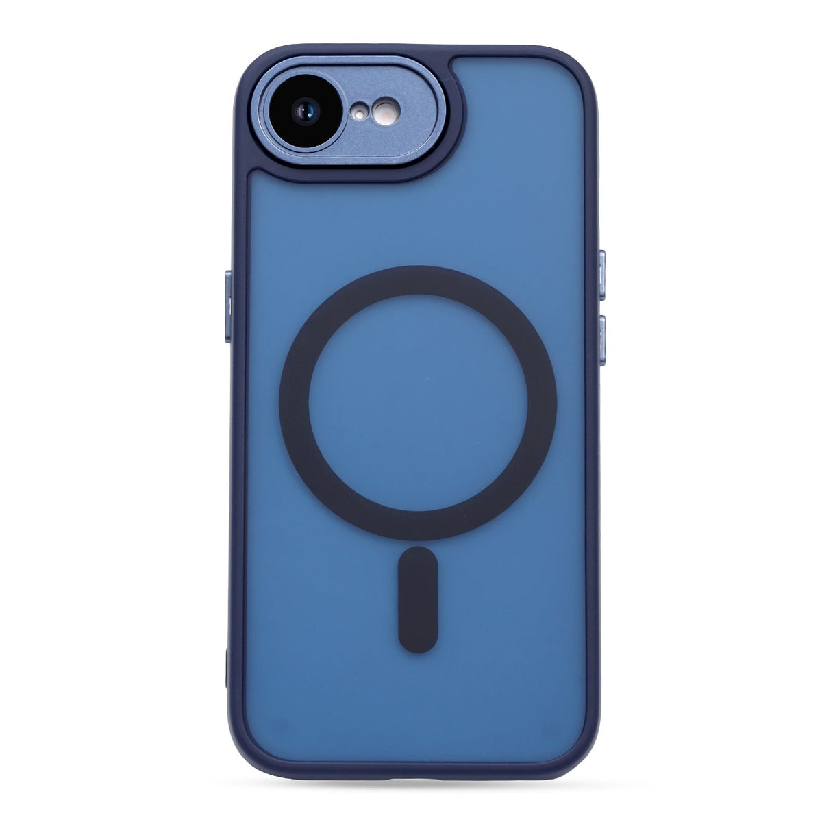 Apple iPhone 16e Case - Blue with Wrist Band - Matte Armor MagSafe Back Cover with Phone Strap