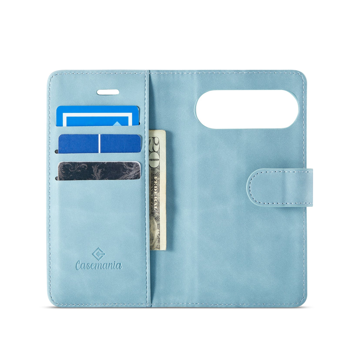 Google Pixel 9 Hoesje - Aqua Blue - 2 in 1 Bookcase