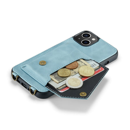 Apple iPhone 15 Plus Hülle - Aqua Blue - Luxus-Backcover mit Handykette