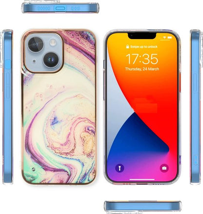 Apple iPhone 14 Plus Case - Twist - Silicone Marble Back Cover