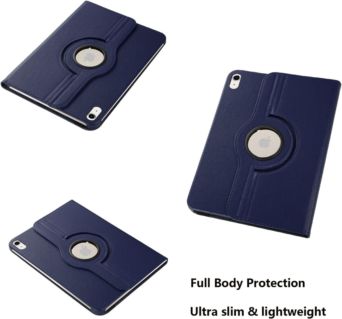 iPad A16 Tablet Case - Dark Blue - Rotating Folio Case