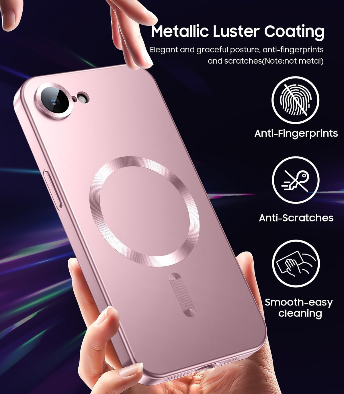 iPhone 16e Hoesje - Roze - Matte Siliconen MagSafe Back Cover