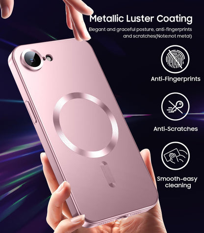 iPhone 16e Hoesje - Roze - Matte Siliconen MagSafe Back Cover