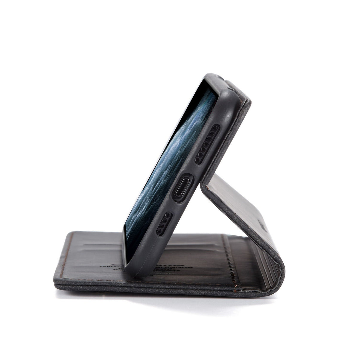Apple iPhone 18 Pro Max Hoesje - Charcoal Gray - Dunne Bookcase