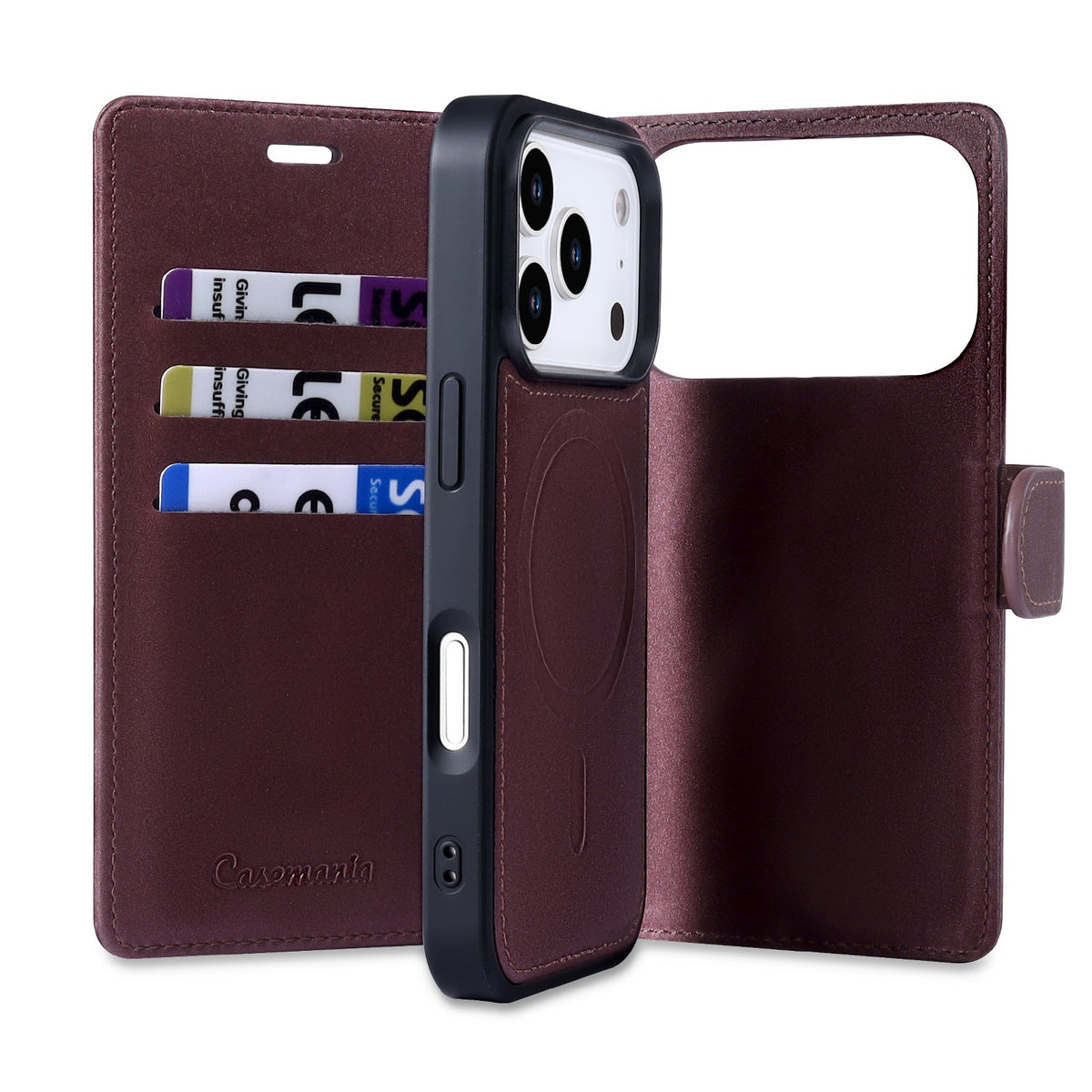 Étui pour Apple iPhone 18 Pro Max - Mauve Taupe - Étui portefeuille 2 en 1 en velours