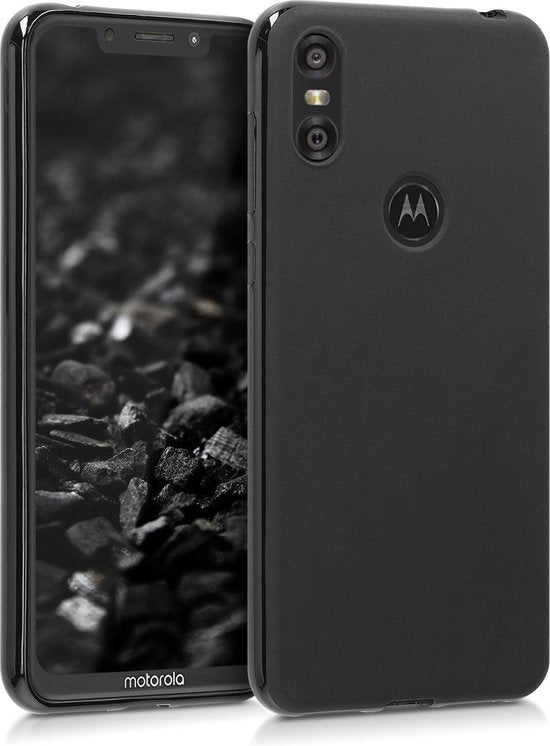 Motorola Moto One Hoesje - Zwart - Siliconen Back Cover