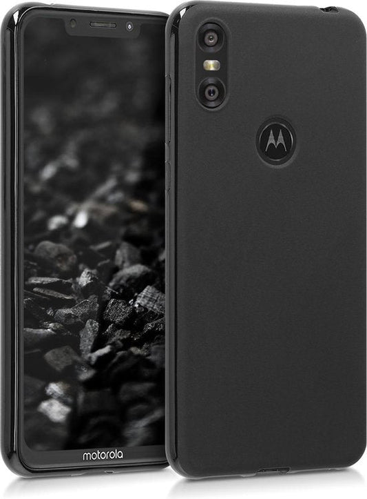 Motorola Moto One Hoesje - Zwart - Siliconen Back Cover