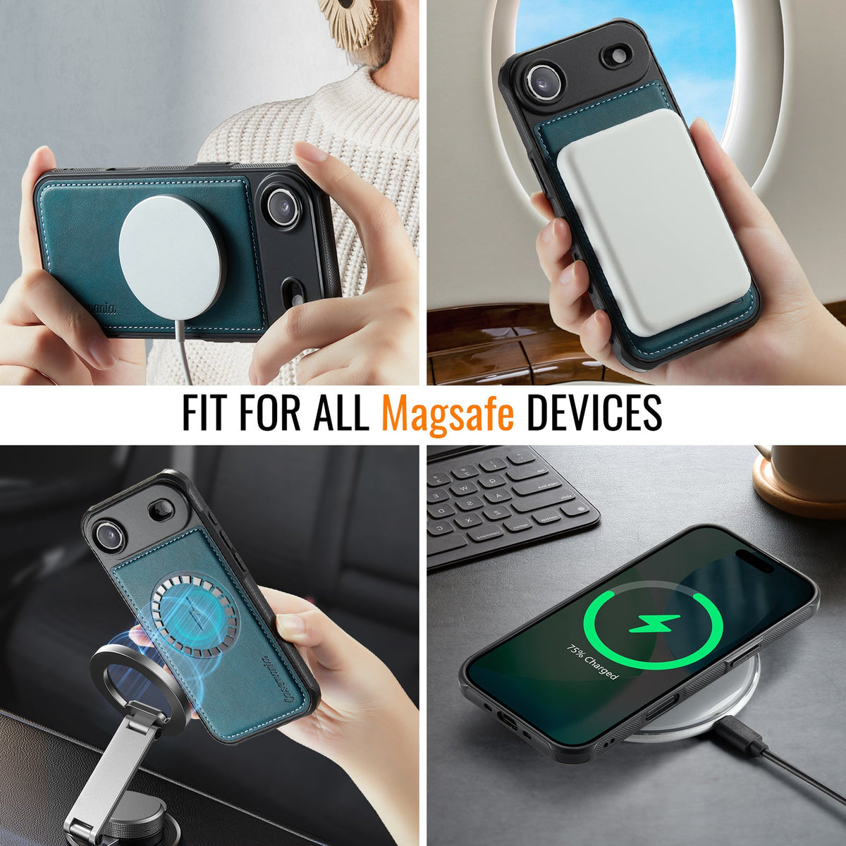 Apple iPhone Air Case - Emerald Green - MagSafe Back Cover with Card Holder