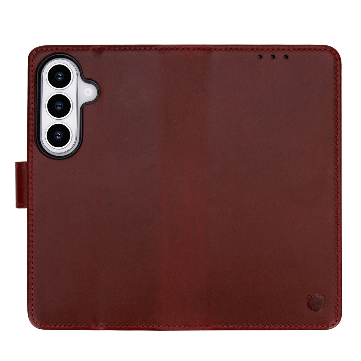 Samsung Galaxy S26 Hoesje - Burgundy Red - Echt Leren 2 in 1 MagSafe Bookcase
