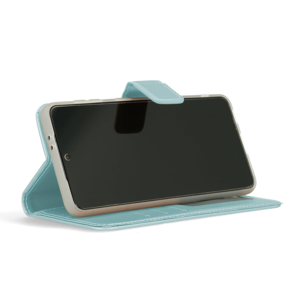 Apple iPhone 15 Hoesje - Licht Blauw - Bookcase