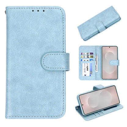 Samsung Galaxy A57 Hoesje - Licht Blauw - Luxe Kunstlederen Portemonnee Bookcase