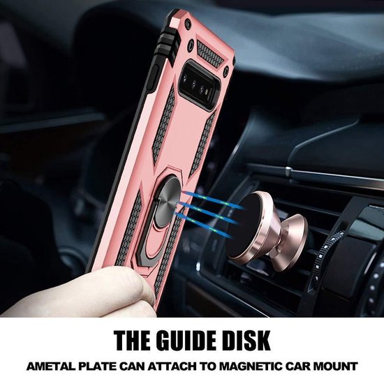 Samsung Galaxy S10 Hoesje - Rosegoud - Armor Kickstand Back Cover