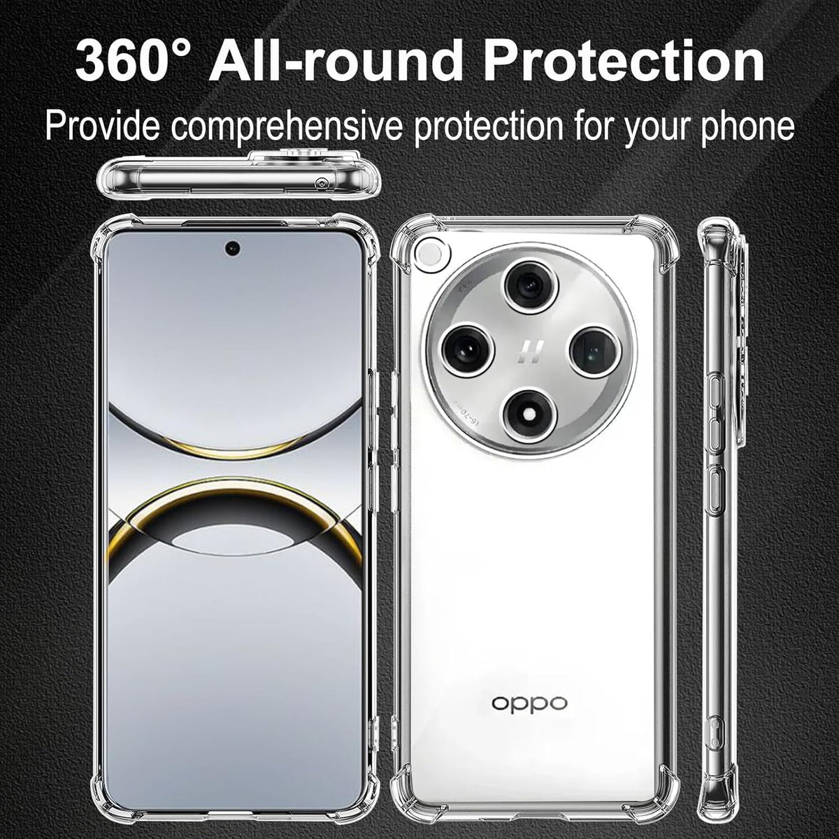 Oppo Find X9 Ultra Hoesje - Transparant - Anti-Shock Back Cover