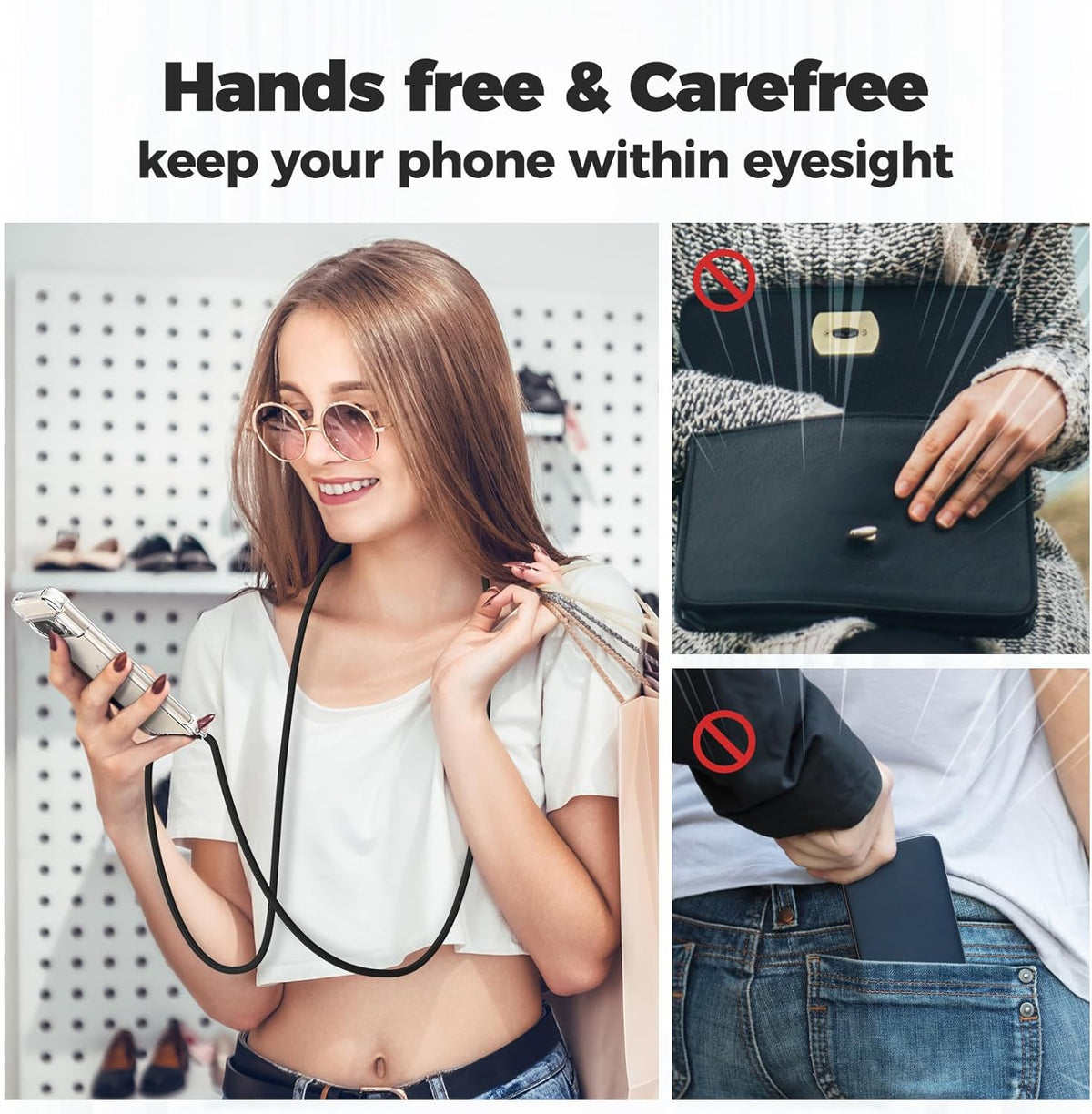 Google Pixel 8 Pro Hoesje - Transparant - Siliconen Back Cover met Telefoonkoord