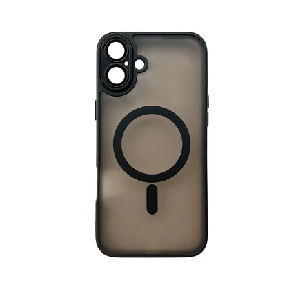 Apple iPhone 16 Plus Hoesje - Zwart - Matte Armor MagSafe Back Cover met Camerabescherming