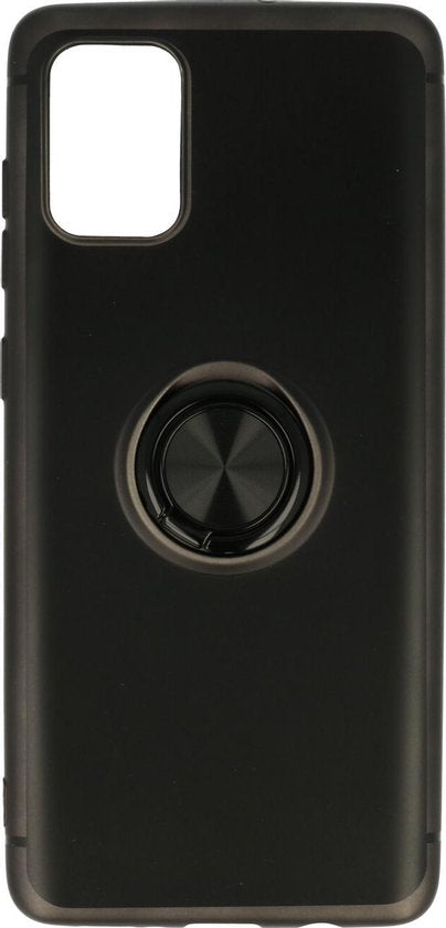 Samsung Galaxy S20 Hoesje - Zwart - Siliconen Ring Kickstand Back Cover