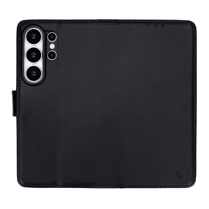 Samsung Galaxy S26 Ultra Hoesje - Onyx Black - Echt Leren Bookcase