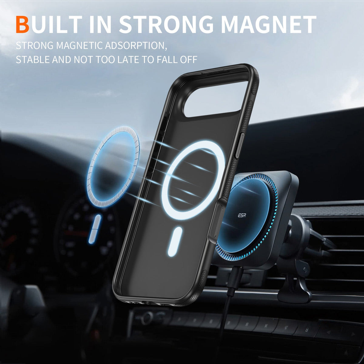 iPhone 17 Air Hoesje - Zwart - Soft Siliconen Magsafe Back Cover
